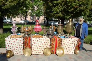 Выставка действующих старинных самоваров и утвари в Краснодаре